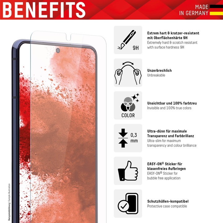 Productafbeelding Displex Smart Glass, Displayschutzfolie (1 Stuk, Samsung Galaxy A04, Samsung Galaxy A04S)