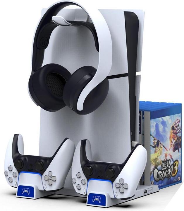 - iPega P5S009 Supporto di ricarica multifunzionale per PS5 Slim Bianco (PS5)