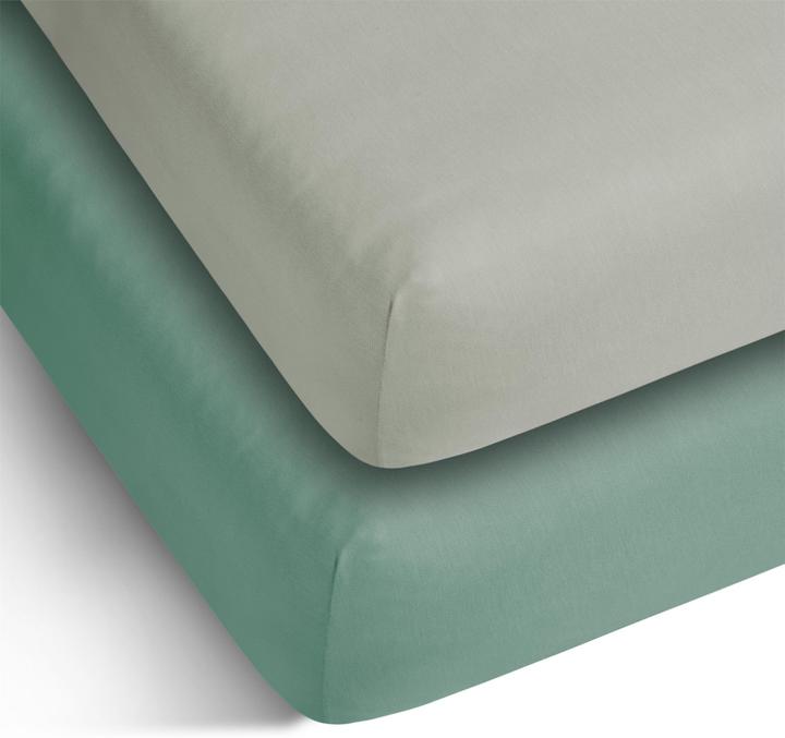 Produktbild Aspero 2 x Spannbettlaken aus Baumwolle (140 x 200 x 25 cm)