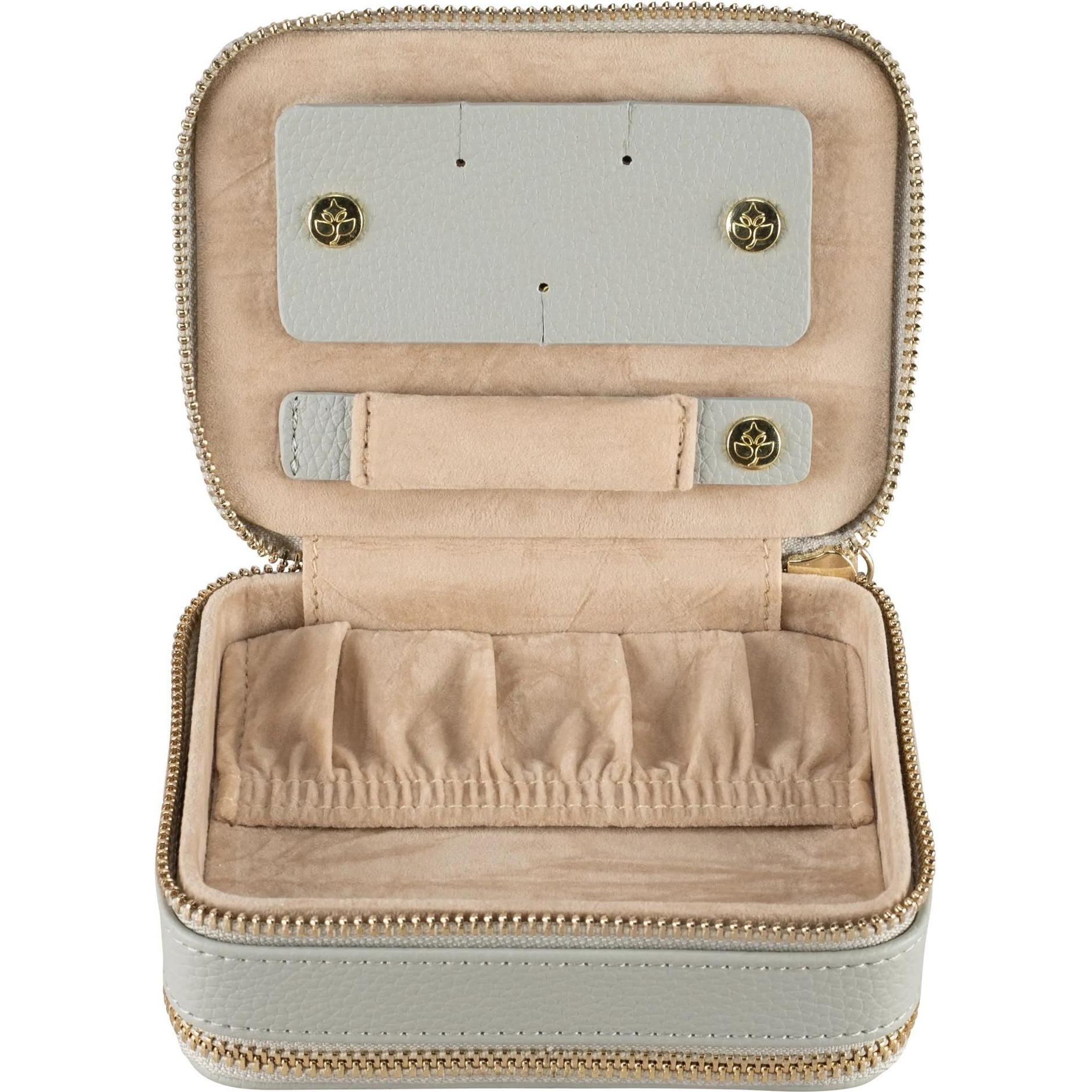 Thumbnail - Windrose, Uhrenbox + Schmuckaufbewahrung, 803970.07 - Schmucketui S mit Reissverschluss Aurora hellgrau, Grau