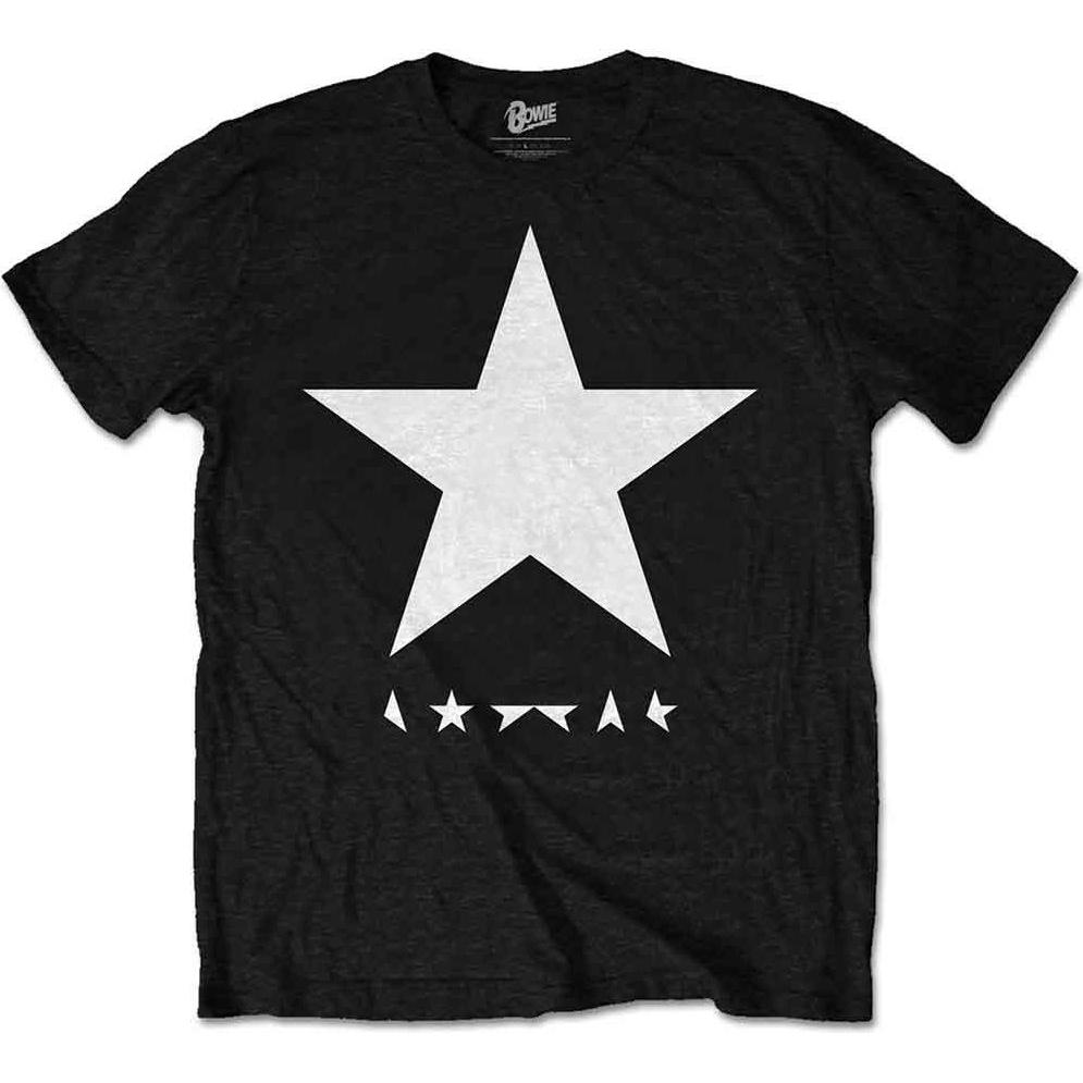 David Bowie, Uomini, Maglietta, Blackstar (White Star On Black), Nero, (M)
