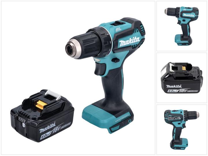 Produktbild Makita DDF 485 G1 Akku Bohrschrauber 18 V 50 Nm Brushless + 1x Akku 6,0 Ah - ohne Ladegerät