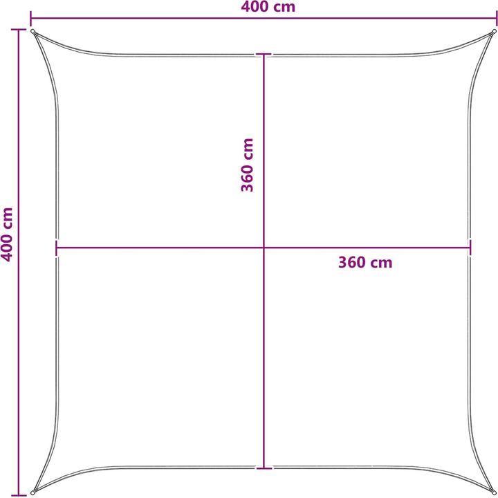 Produktbild vidaXL Sonnensegel (400 x 400 cm)