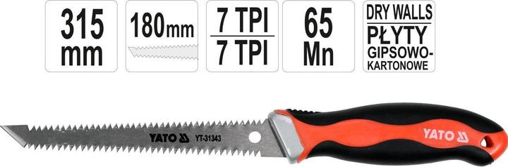 Yato Scie à plâtre 180mm 31343 (YT-31343)