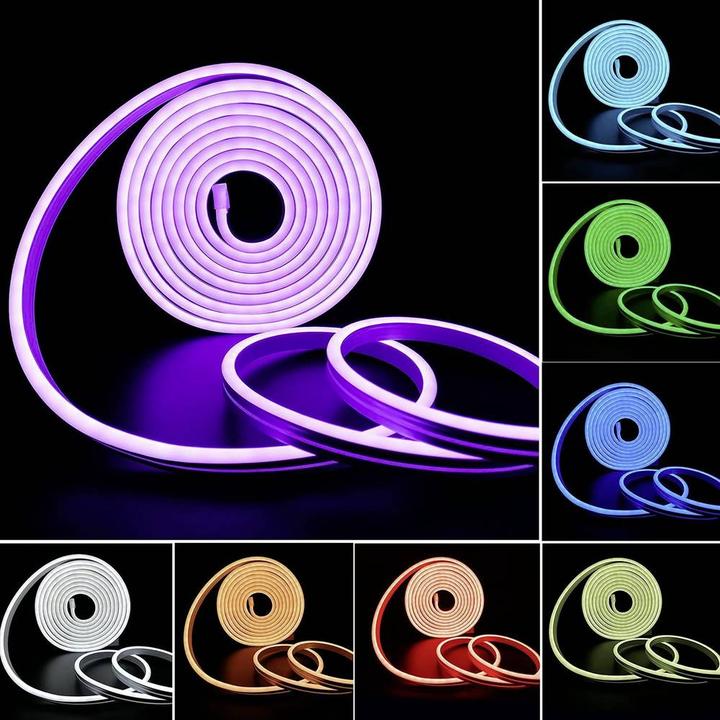 Image du produit Sygonix SY-4980312 Bande LED avec fiche 230V 5000mm RGB, Blanc chaud (Blanc chaud, RGB, 500 cm, Extérieur, Intérieur)