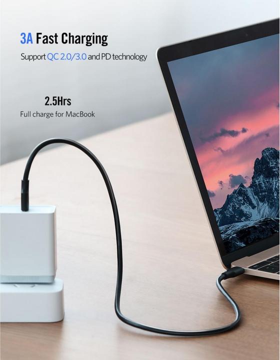 Actual product image Ugreen Cable (3 m, USB 2.0, 60 W)