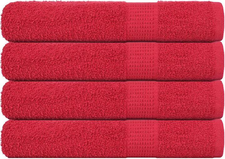 Actual product image VidaXL Sauna towels 4 pcs. Red 80x200 cm 360 g/m² 100% cotton towel (80 x 200 cm)