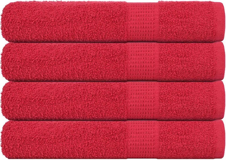 Immagine prodotto VidaXL Asciugamani per sauna 4 pz. Rosso 80x200 cm 360 g/m² asciugamano 100% cotone