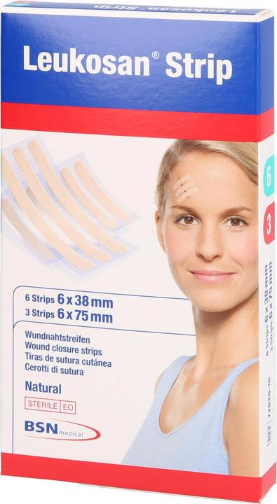 Produktbild Leukosan Strip Wundnahtstreifen assortiert hautfarben 6x75mm & 6x38mm (9 x)