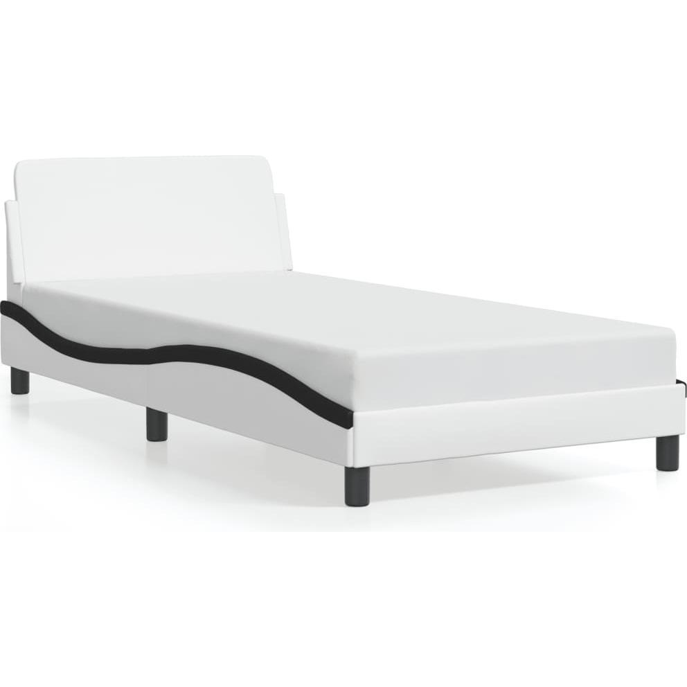 VidaXL, Bett, Bettgestell mit Kopfteil Kunstleder (120 x 200 cm)