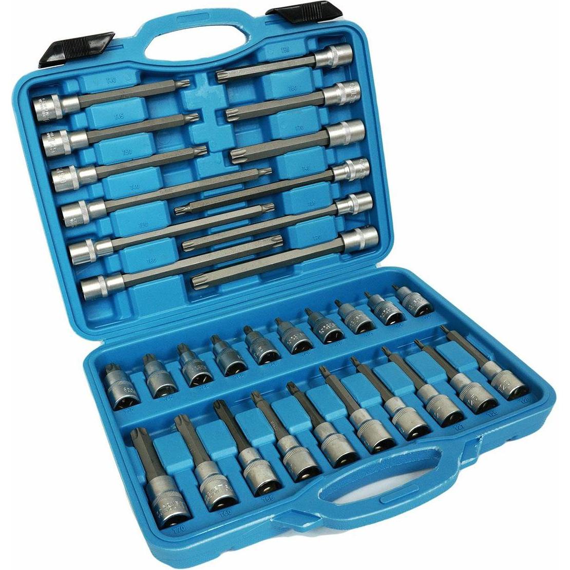 Silver, Chiave esagonale, 32-teiliges Set ausziehbarer Torx-Schlüssel