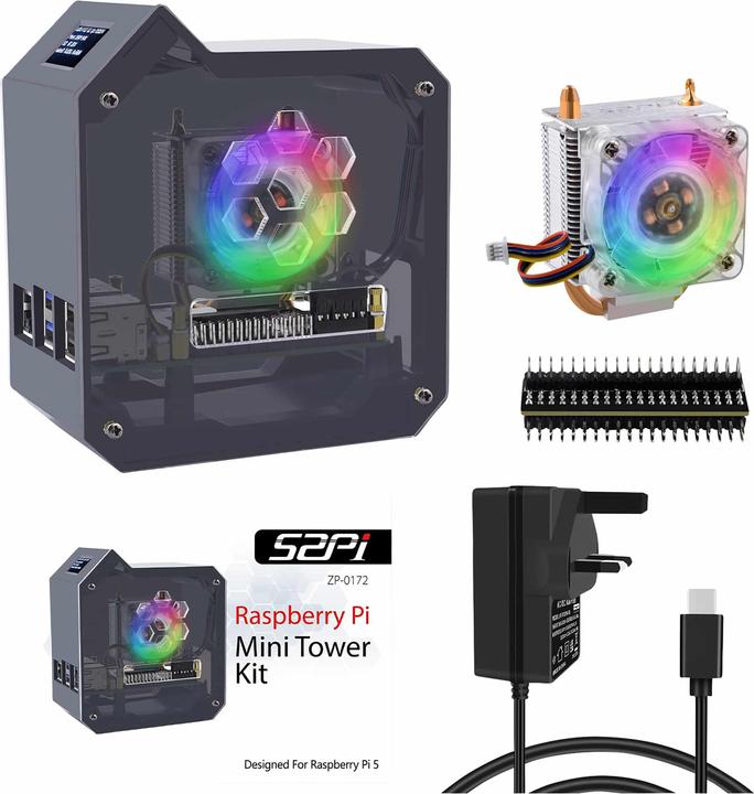 Actual product image GeeekPi Mini Tower-Gehäuse für Raspberry Pi 5