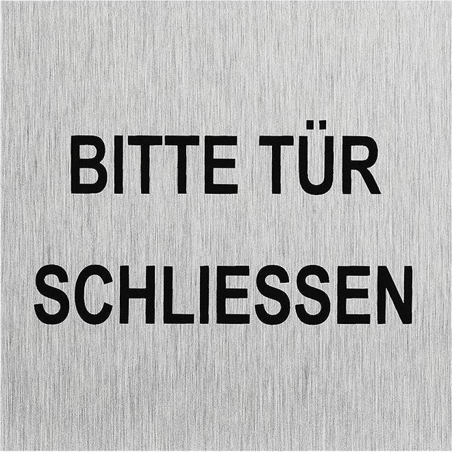 ProPlus Plaque de porte en aluminium "Veuillez fermer la porte" 60x60mm