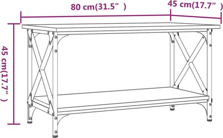 Image du produit vidaXL Couchtisch (80 x 45 x 45 cm)