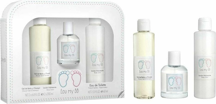 Immagine prodotto Eau My Bb Eau de Toilette 60ml, Gel da bagno e Shampoo 200ml e Lozione idratante 200ml (Set per la cura del corpo, Set profumo)