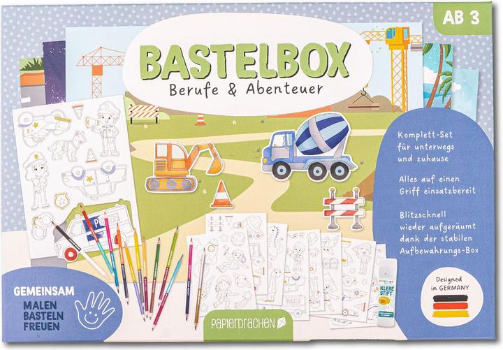 Actual product image Papierdrachen Bastelbox - Abenteuer & Berufe - Set 2