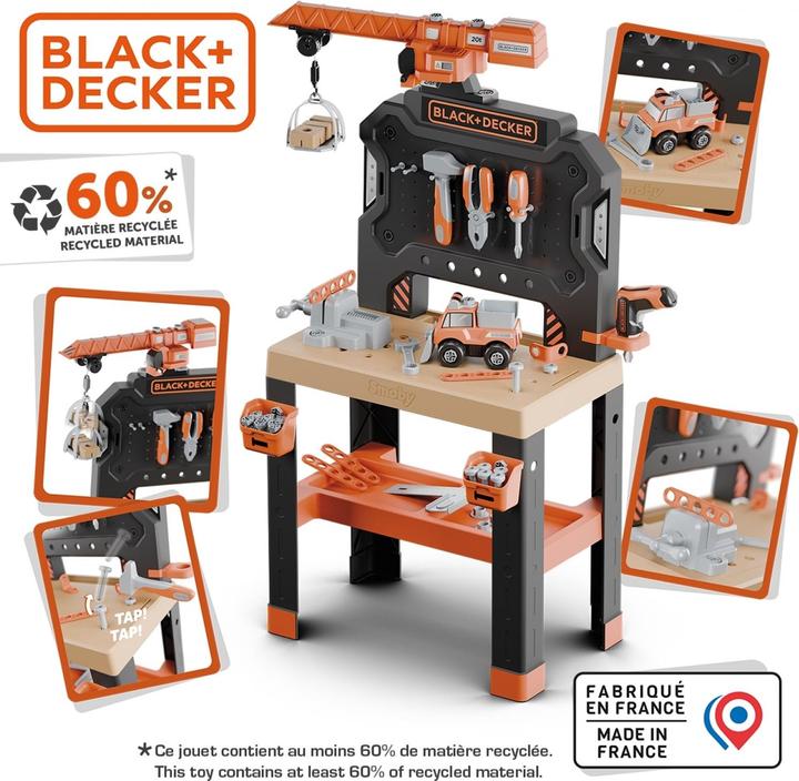 Produktbild Smoby Black+Decker Werkbank mit Kran