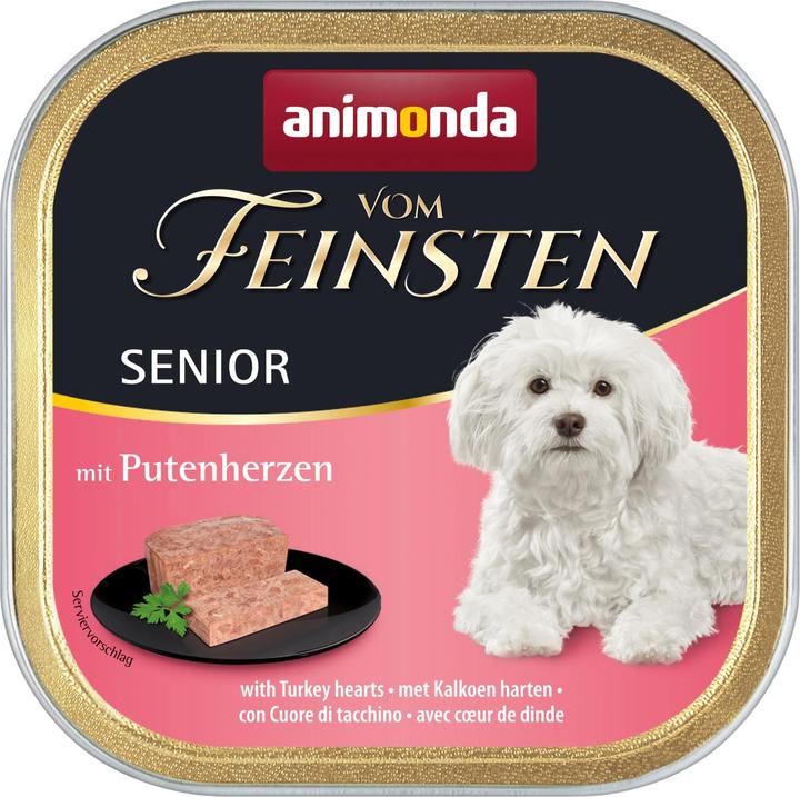 animonda VOM FEINSTEN SENIOR Nasses Hundefutter Putenherzen 150 g (Senior, 1 Stk., 150 g)