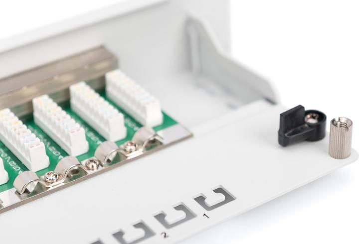 Image du produit Digitus CAT 5e Class D Patch Panel Shielded 8-Port RJ45 8P8C LSA 1U 25.4cm 10Inch Rack Mount Color Gray...