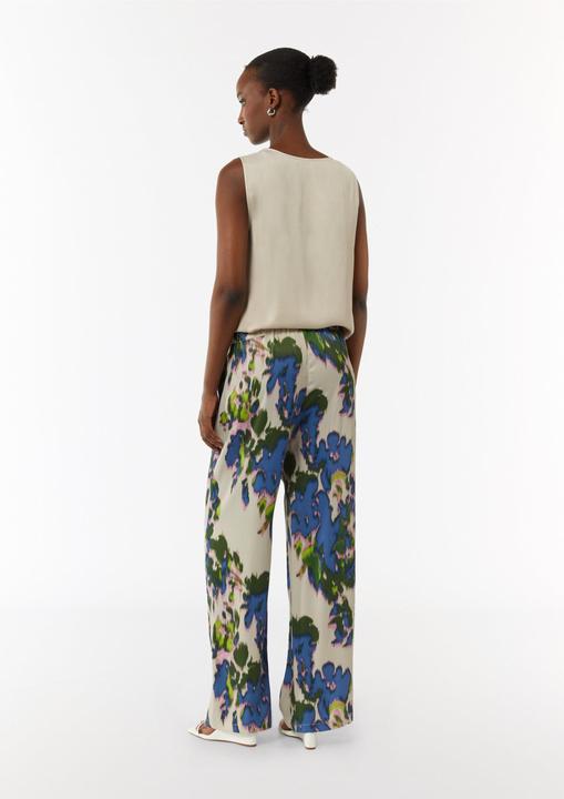 Actual product image Comma Hose Wide-Leg-Hose aus Satin mit All-over-Print (42)