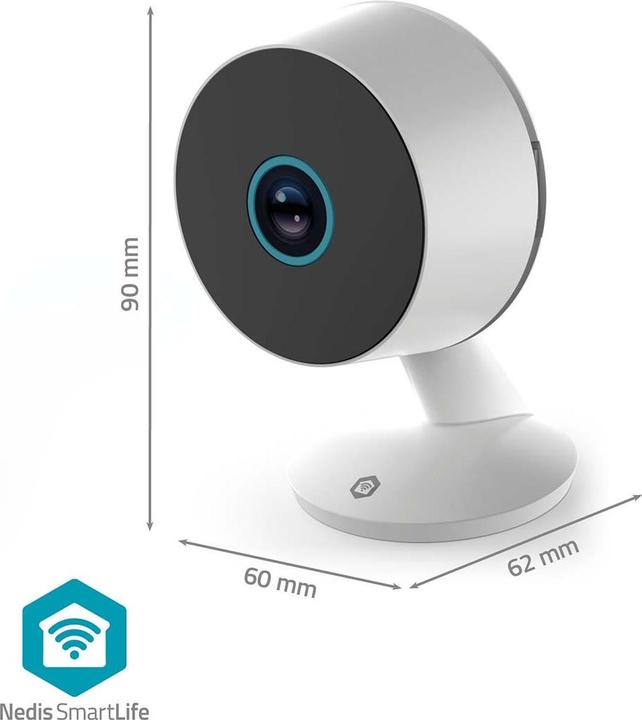 Produktbild Nedis SmartLife Innenkamera | Wi-Fi | 3MP Full HD 1296p | Cloud Storage (optional) / microSD (not en (2304 x 1296 Pixels)