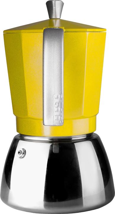 Image du produit Ibili Cafetière espresso Elba jaune 150 ml Jusqu'à 3 tasses, utilisation simple (3 Tasses)