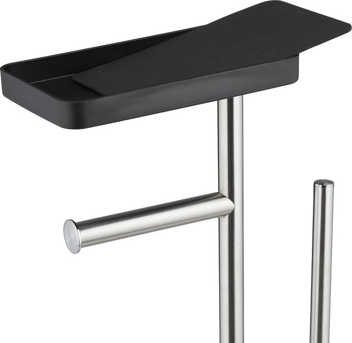 Produktbild Relaxdays WC-Garnitur Edelstahl mit Ablage