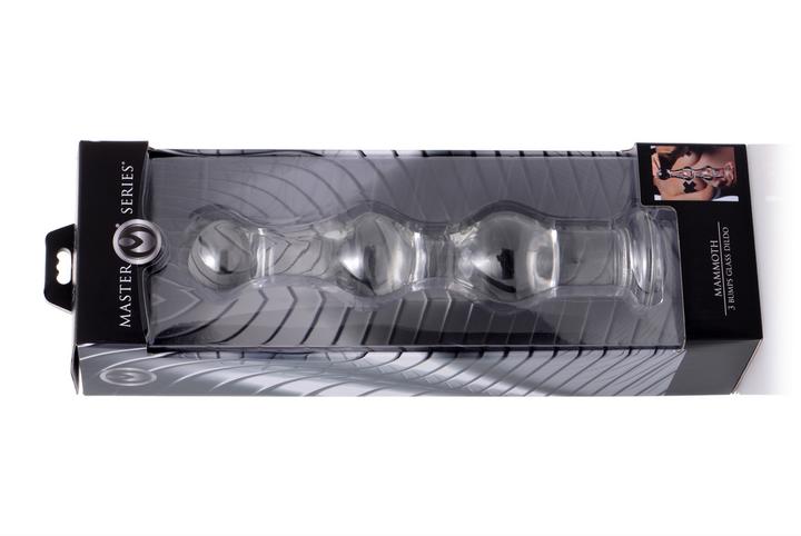 Actual product image Master Series Mammoth 3 Bumps Glass Dildo