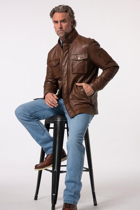 Produktbild Boston Park Lederjacke, Leder, Lammnappa, Stehkragen, Zipper, bis 84/86 (80)