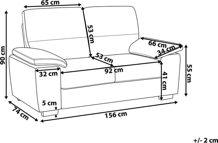 Produktbild Beliani Vogar (2-Sitzer)