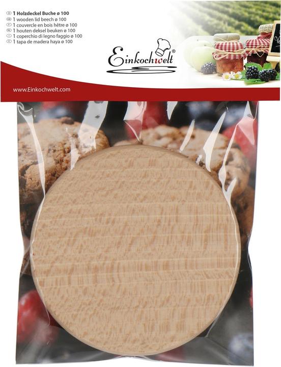 Actual product image Weck Wooden lid 'Einkochwelt' (1 pcs.)