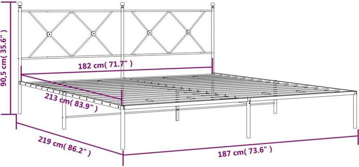 Image du produit vidaXL Bettgestell (183 x 213 cm)