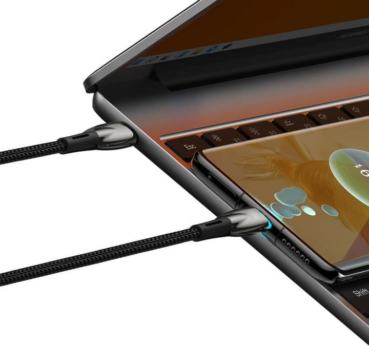 Produktbild Baseus USB-C cable for USB-C Glimmer Series, 100W, 1m (Black) (1 m, USB 2.0, 100 W)