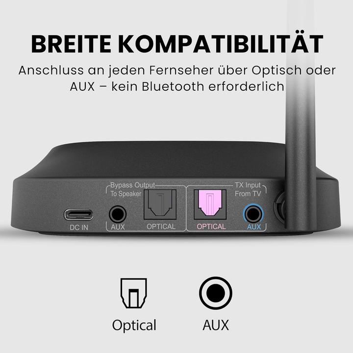 Image du produit Avantree Kabellose TV-Kopfhörer mit Lautstärke-Boost (Pas de réduction du bruit, 60 h, Sans fil)