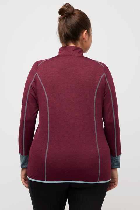 Produktbild Ulla Popken Funktionsshirt, Troyer-Kragen, Slim, Langarm, Daumenloch (42, 44)