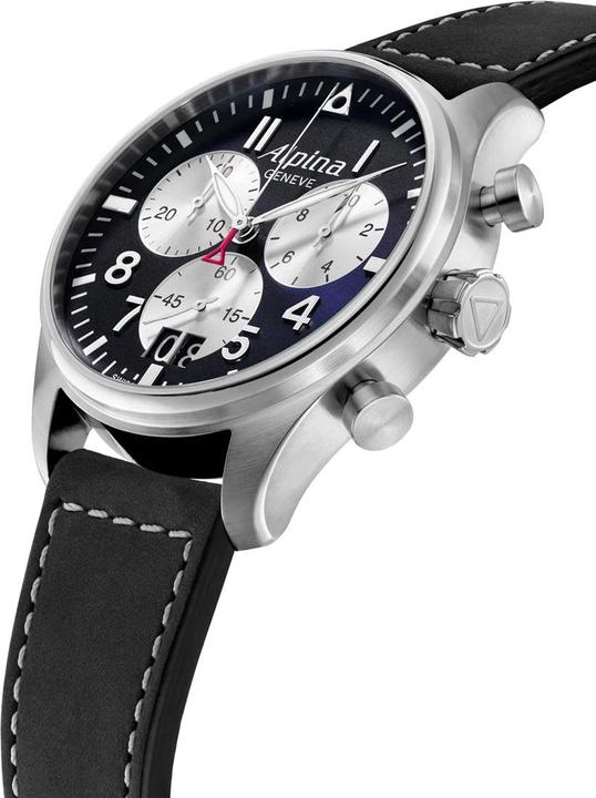 Image du produit Alpina Watch Startimer Pilot Quartz Chronograph Big Date (Montre pilote, 44 mm)