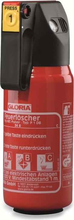 Gloria P1DB Feuerlöscher Pulver 1,0 kg (A, B, C)