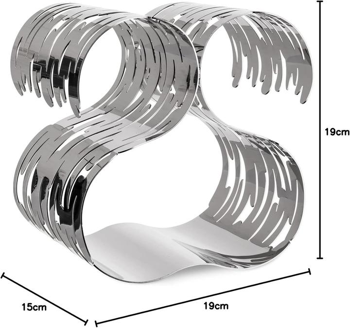 Actual product image Alessi Barkcellar Bottle Rack Silver Coloured (19 x 15 cm, 5 bottles)