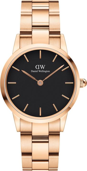Actual product image Daniel Wellington Iconic Link Black Rose Gold (28 mm) (Analogue wristwatch, 28 mm)