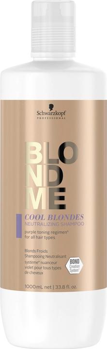 Schwarzkopf Blondme - Cool Blondes Neutralizing Shampoo (1000 ml, Flüssiges Shampoo)