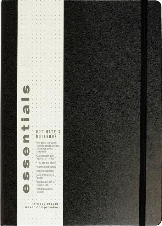 Image du produit Bloknotas Essentials Extra Duży Juodas Kropki (A4, Règle spéciale, Couverture rigide)