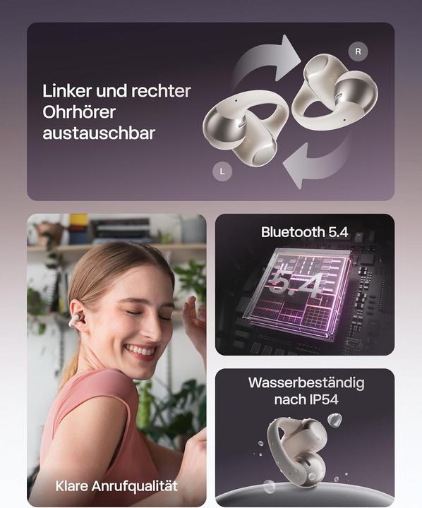 Produktbild Shokz OpenDots One Open-Ear-Kopfhörer (40 h, Kabellos)