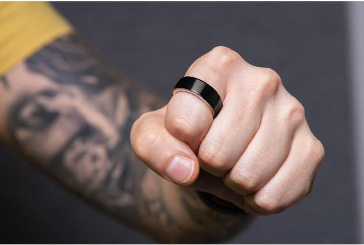 Image du produit OEM Smart device Smart Ring R8 - smart ceramic ring with charging box Size 18mm black (18, Noir)