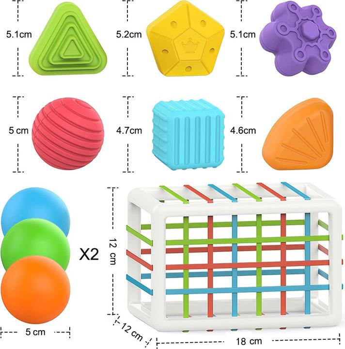 Actual product image Activity Board Shape sorting toy with 12 blocks Baby sensory learning toy