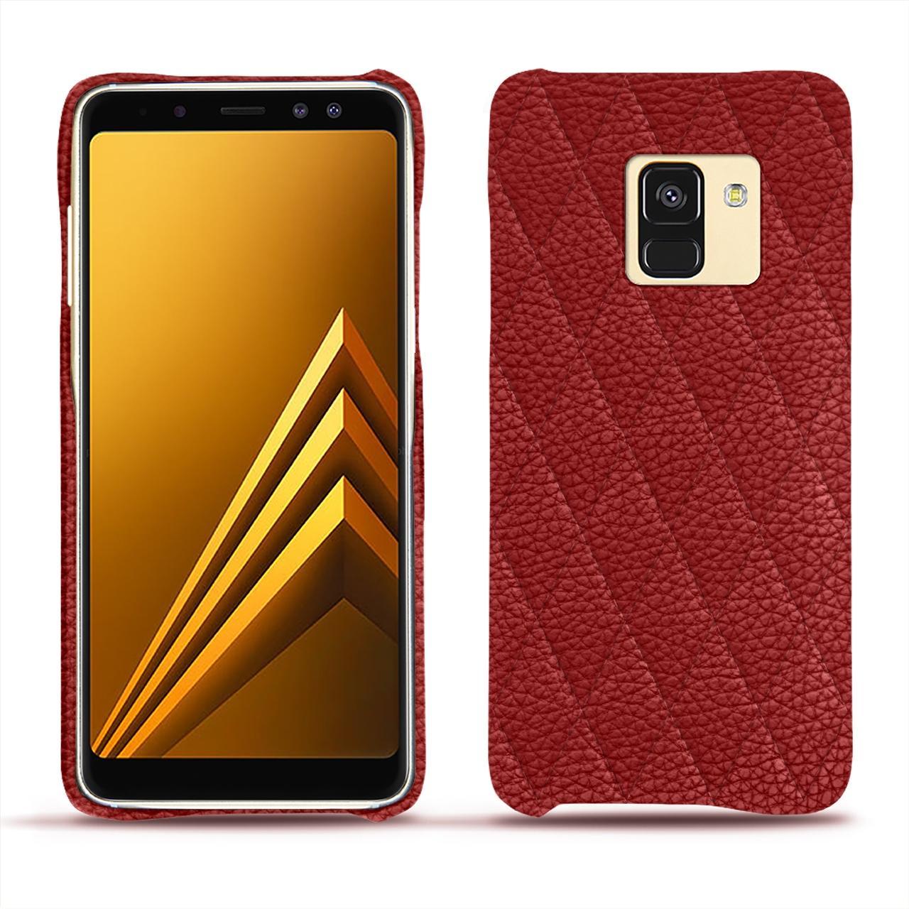 Noreve Lederschutzhülle (Samsung Galaxy A8+), Smartphone Hülle, Rot