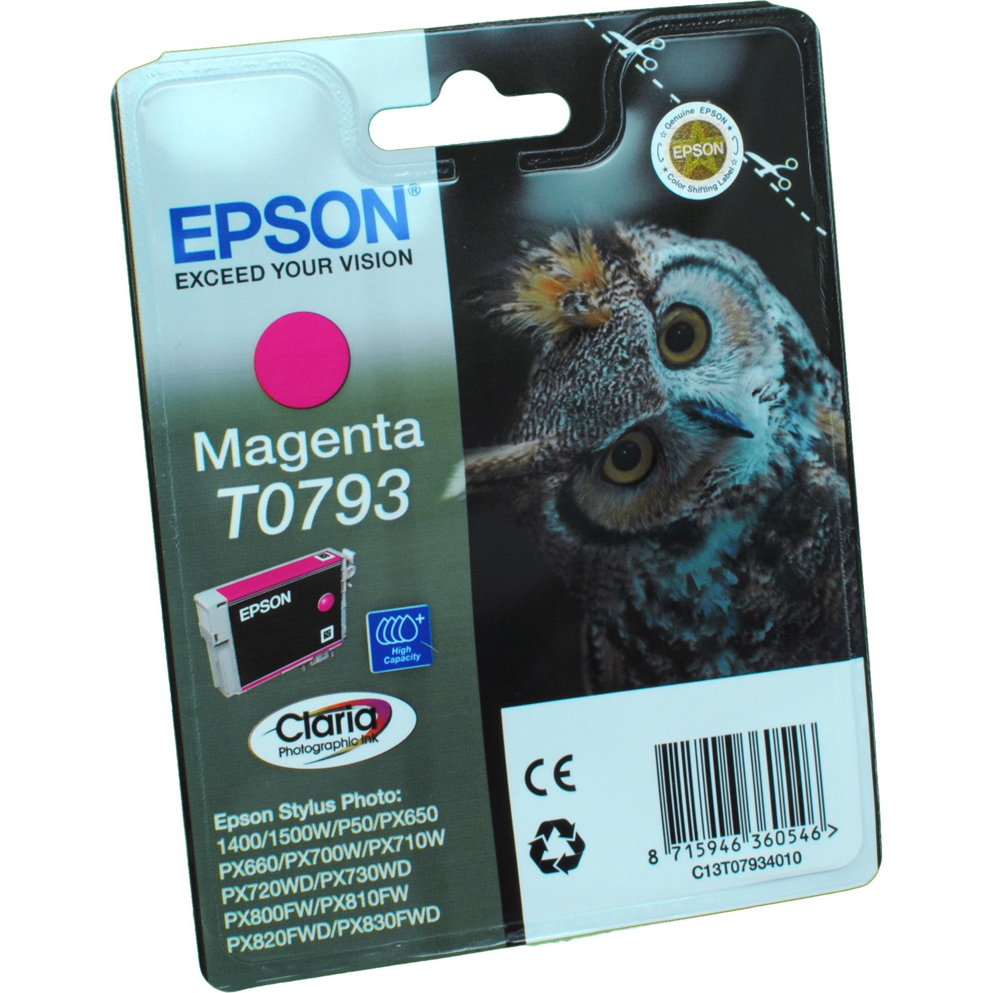 Epson, Druckerpatrone, T0793 Claria Photographic (M)