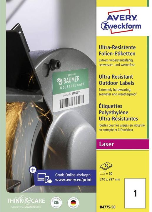 Actual product image Avery Ultra-resistant film labels