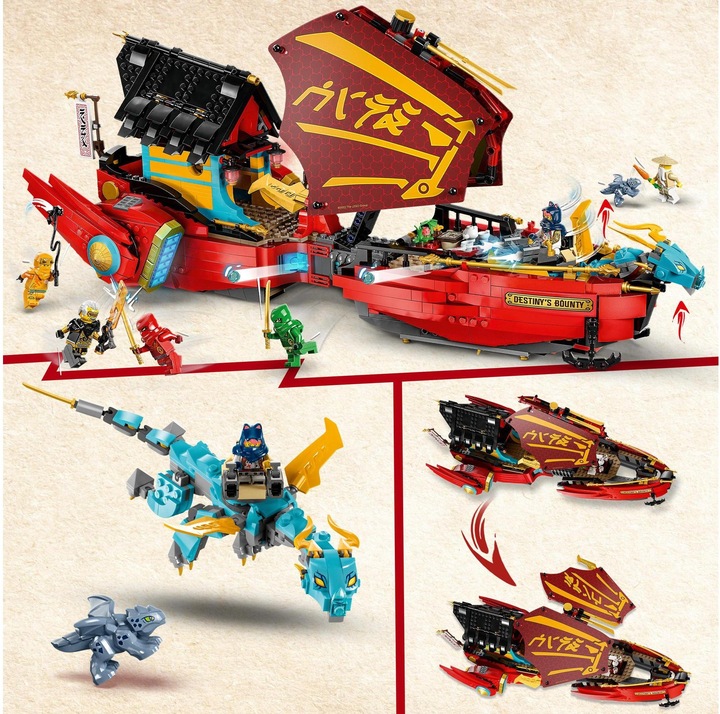 Actual product image LEGO Ninja glider in a race against time (71797, LEGO Ninjago)