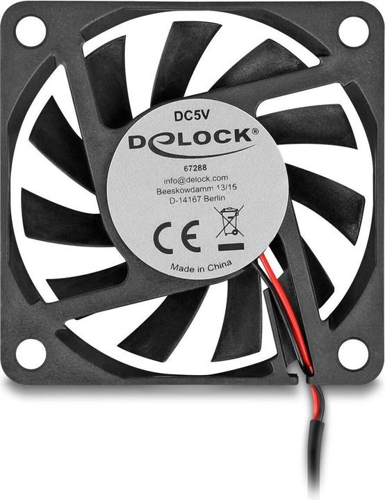 Actual product image Delock Axiallüfter 5 V DC, 60 x 60 x 10 mm schwarz (60 mm, 1x)