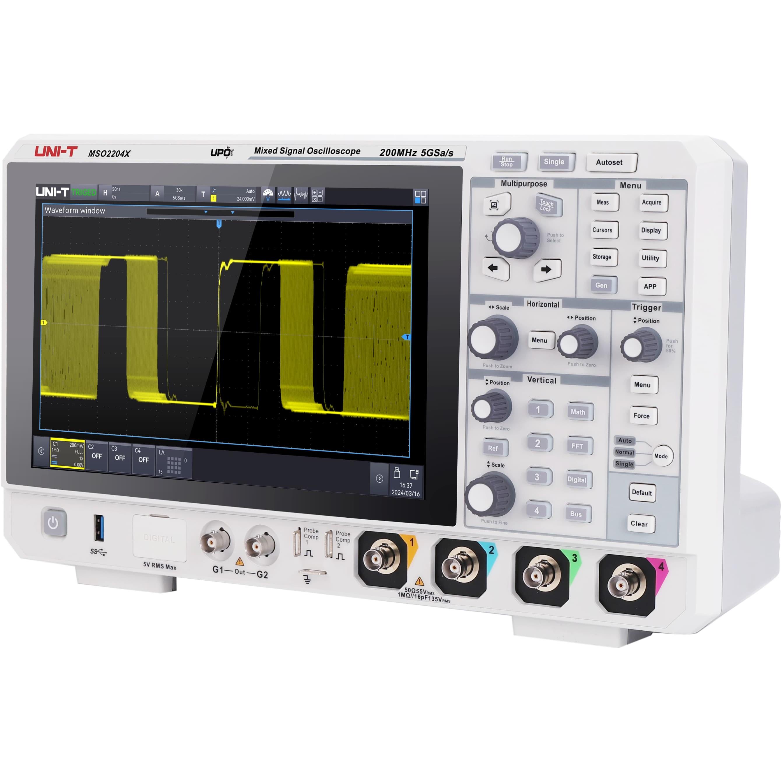 Uni-T Mixed-Signal-Oszilloskop, MSO2204X, 4+16 Kanal, 200 MHz, 5 GSa/s (MSO2204X)